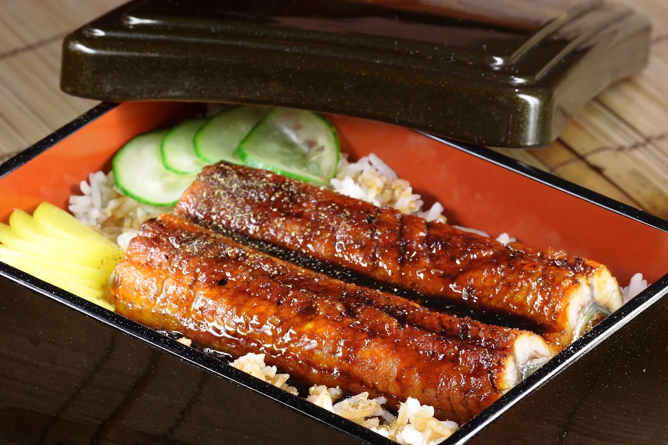 Yaki Unagi – gegrillter Aal, Gericht Nr. 75 im BOK Restaurant Wien